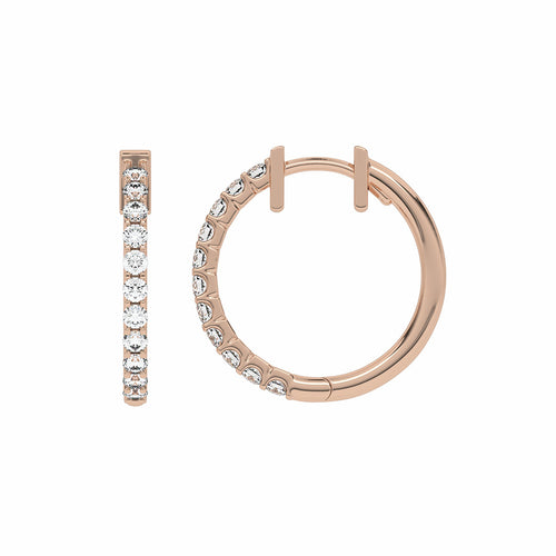 1/2 CT. Round Lab Created Diamond Eternity Hoop Earrings