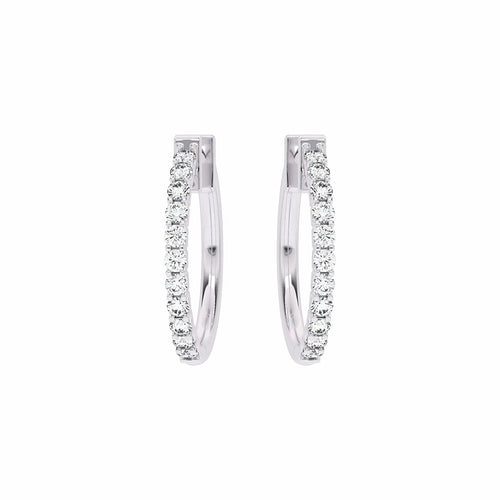 1/2 CT. Round Lab Created Diamond Eternity Hoop Earrings