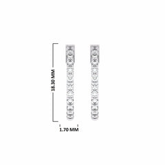 1/2 CT. Round Lab Created Diamond Eternity Hoop Earrings