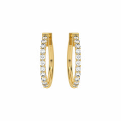 1/2 CT. Round Lab Created Diamond Eternity Hoop Earrings