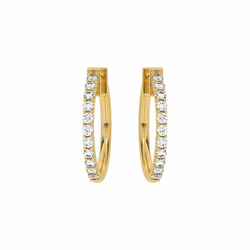 1/2 CT. Round Lab Created Diamond Eternity Hoop Earrings