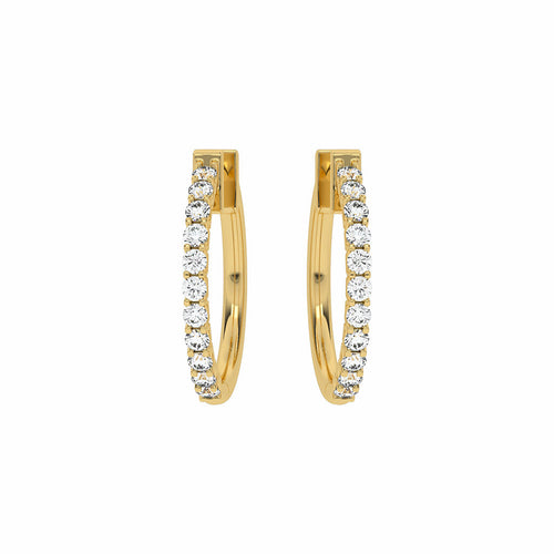 1/2 CT. Round Lab Created Diamond Eternity Hoop Earrings
