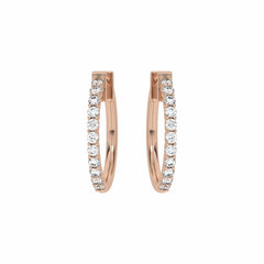 1/2 CT. Round Lab Created Diamond Eternity Hoop Earrings