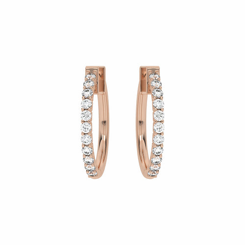 1/2 CT. Round Lab Created Diamond Eternity Hoop Earrings