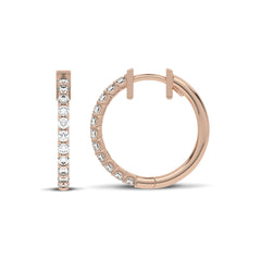 1/2 CT. Round Lab Created Diamond Eternity Hoop Earrings