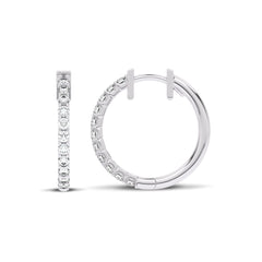 1/2 CT. Round Lab Created Diamond Eternity Hoop Earrings
