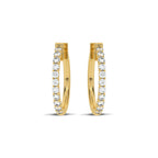 1/2 CT. Round Lab Created Diamond Eternity Hoop Earrings