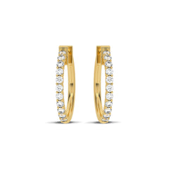 1/2 CT. Round Lab Created Diamond Eternity Hoop Earrings