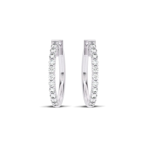 1/2 CT. Round Lab Created Diamond Eternity Hoop Earrings