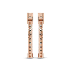 2 CT. Round Lab Created Diamond Inside Out Hoop Earrings