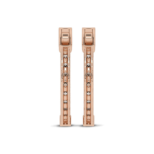 2 CT. Round Lab Created Diamond Inside Out Hoop Earrings