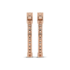 2 CT. Round Lab Created Diamond Inside Out Hoop Earrings