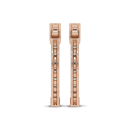 2 CT. Round Lab Created Diamond Inside Out Hoop Earrings