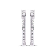 2 CT. Round Lab Created Diamond Inside Out Hoop Earrings