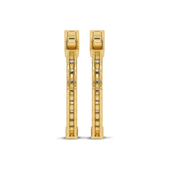 2 CT. Round Lab Created Diamond Inside Out Hoop Earrings