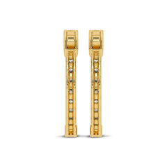 2 CT. Round Lab Created Diamond Inside Out Hoop Earrings