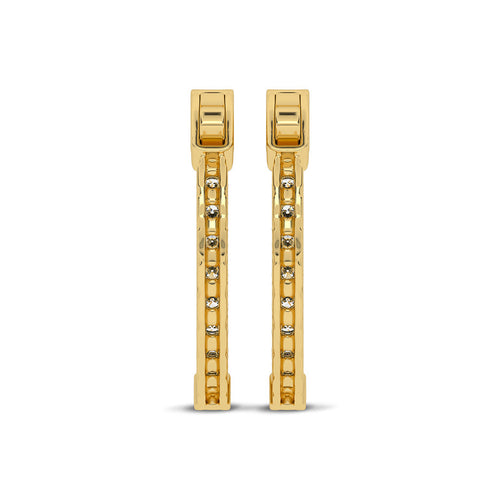 2 CT. Round Lab Created Diamond Inside Out Hoop Earrings