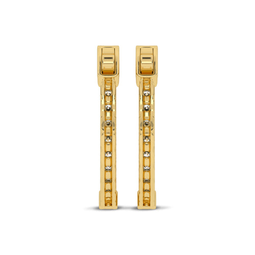 2 CT. Round Lab Created Diamond Inside Out Hoop Earrings