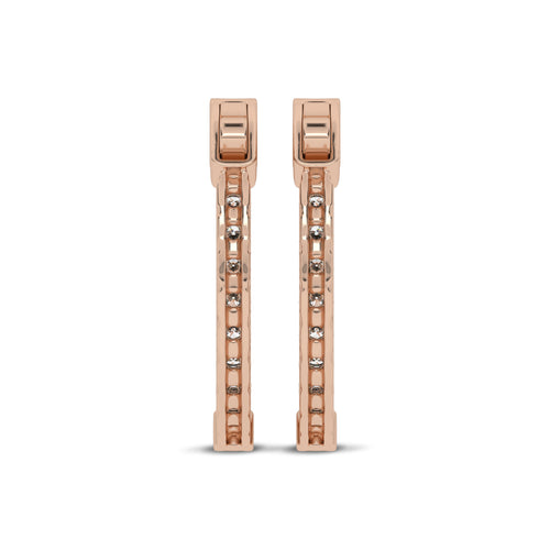 2 CT. Round Lab Created Diamond Inside Out Hoop Earrings