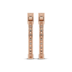 2 CT. Round Diamond Inside Out Hoop Earrings