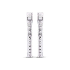 2 CT. Round Lab Created Diamond Inside Out Hoop Earrings