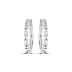 1/2 CT. Round Lab Created Diamond Eternity Hoop Earrings