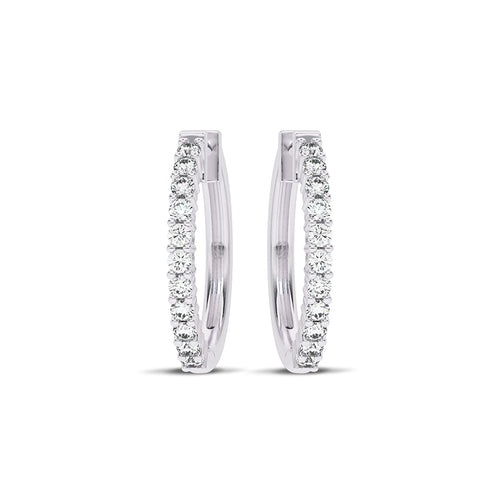 1/2 CT. Round Lab Created Diamond Eternity Hoop Earrings