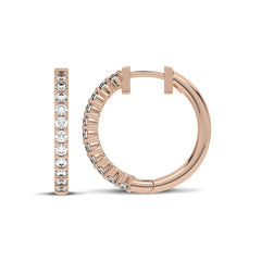 1/2 CT. Round Lab Created Diamond Eternity Hoop Earrings