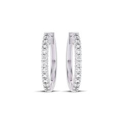 1/2 CT. Round Lab Created Diamond Eternity Hoop Earrings