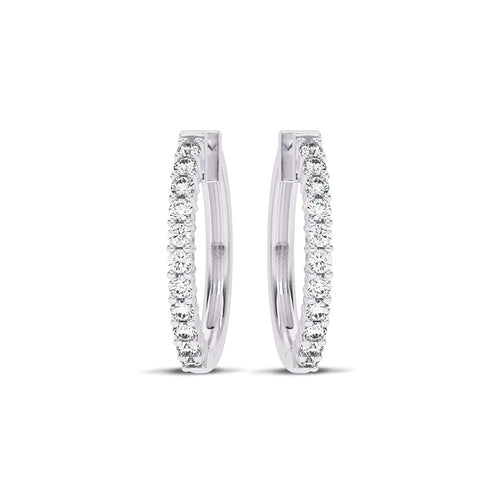 1/2 CT. Round Lab Created Diamond Eternity Hoop Earrings