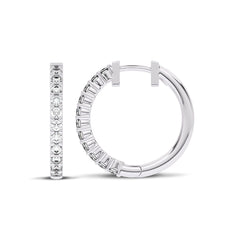 1/2 CT. Round Lab Created Diamond Eternity Hoop Earrings