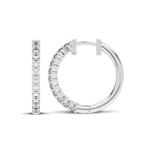 1/2 CT. Round Lab Created Diamond Eternity Hoop Earrings