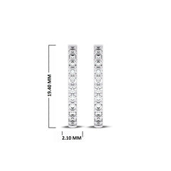 1/2 CT. Round Lab Created Diamond Eternity Hoop Earrings