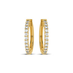 1/2 CT. Round Lab Created Diamond Eternity Hoop Earrings