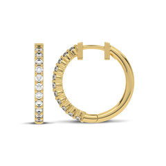 1/2 CT. Round Lab Created Diamond Eternity Hoop Earrings