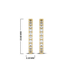 1/2 CT. Round Lab Created Diamond Eternity Hoop Earrings