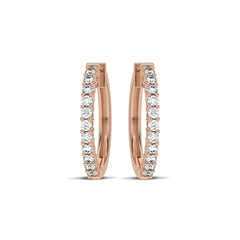 1/2 CT. Round Lab Created Diamond Eternity Hoop Earrings