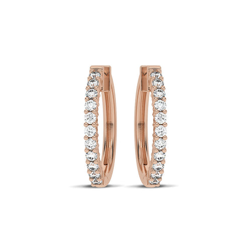 1/2 CT. Round Lab Created Diamond Eternity Hoop Earrings
