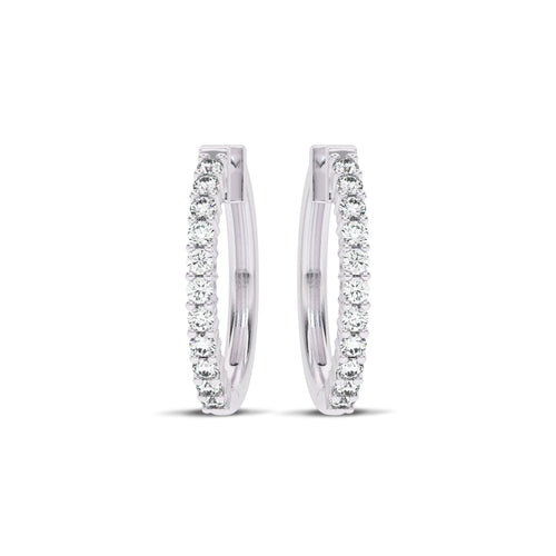 1/2 CT. Round Lab Created Diamond Eternity Hoop Earrings
