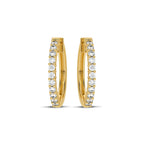1/2 CT. Round Lab Created Diamond Eternity Hoop Earrings