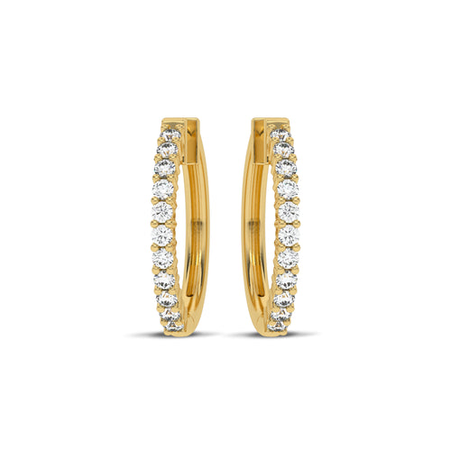 1/2 CT. Round Lab Created Diamond Eternity Hoop Earrings