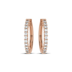 1/2 CT. Round Lab Created Diamond Eternity Hoop Earrings