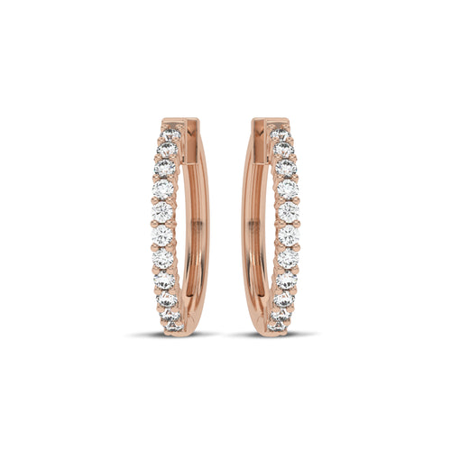 1/2 CT. Round Lab Created Diamond Eternity Hoop Earrings