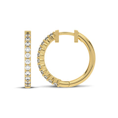 1/2 CT. Round Lab Created Diamond Eternity Hoop Earrings