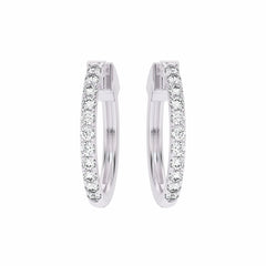 1 CT. Round Diamond Lab Created Eternity Hoop Earrings