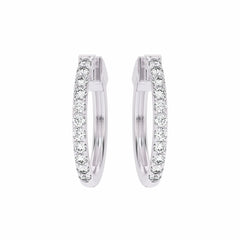 1 CT. Round Diamond Lab Created Eternity Hoop Earrings