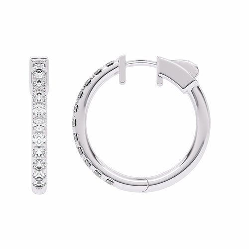 1 CT. Round Diamond Lab Created Eternity Hoop Earrings