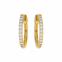 1 CT. Round Diamond Lab Created Eternity Hoop Earrings