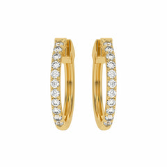 1 CT. Round Diamond Lab Created Eternity Hoop Earrings