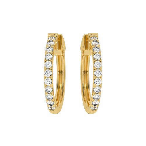 1 CT. Round Diamond Lab Created Eternity Hoop Earrings